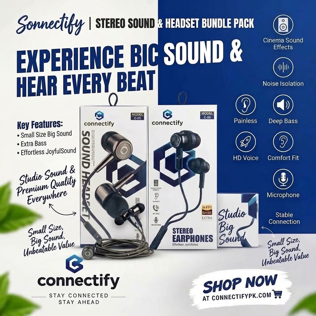CON- STEREO SOUND & HEADSET BUNDLE PACK