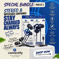CON-STEREO & IMPECCABLE EARPHONES BUNDLE PACK